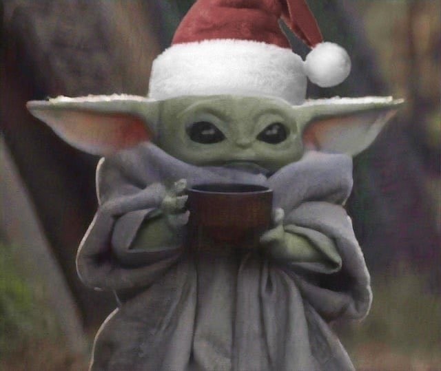 High Quality Santa baby yoda Blank Meme Template