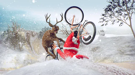 Santa Claus Bike Blank Meme Template