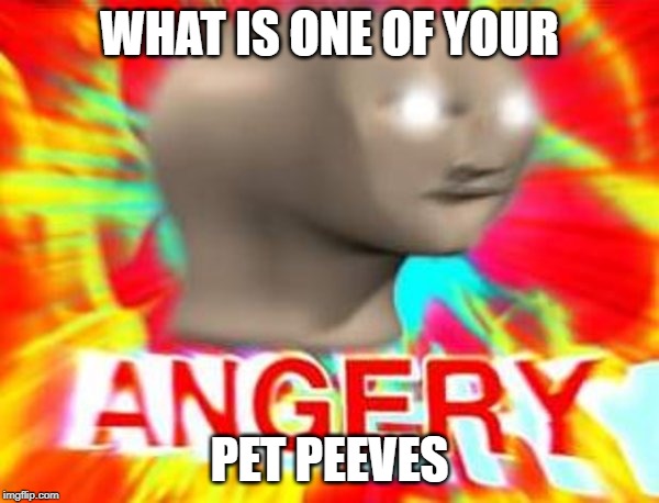 Mine is people saying cocoa beans. Its cacao seeds! | WHAT IS ONE OF YOUR; PET PEEVES | image tagged in surreal angery,angry,pets,angery | made w/ Imgflip meme maker