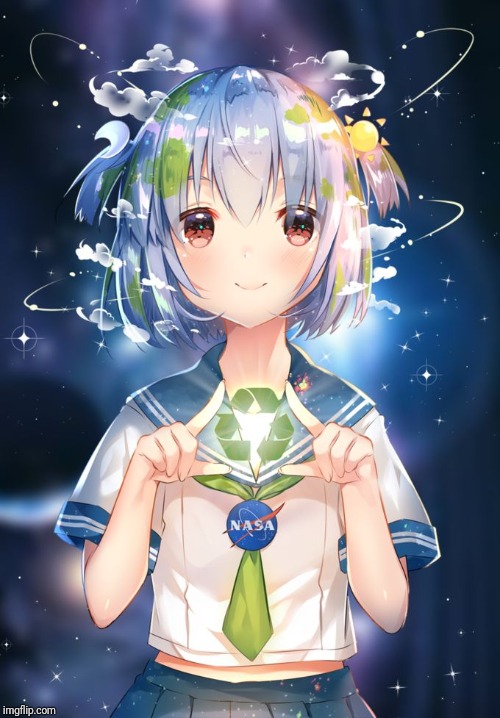 Earth-chan | image tagged in earth-chan | made w/ Imgflip meme maker