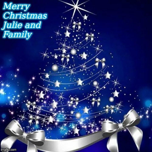 Merry Christmas  | Merry
Christmas
Julie and
Family | image tagged in merry christmas | made w/ Imgflip meme maker