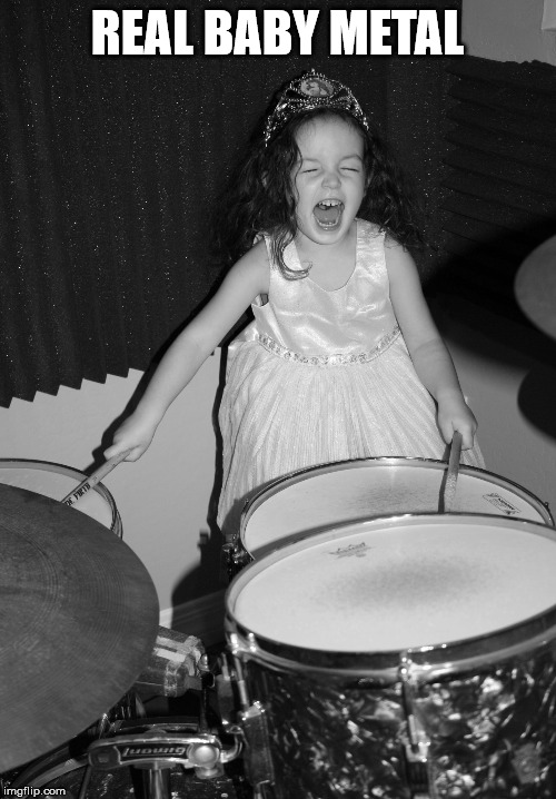 Rock On! | REAL BABY METAL | image tagged in rock on | made w/ Imgflip meme maker