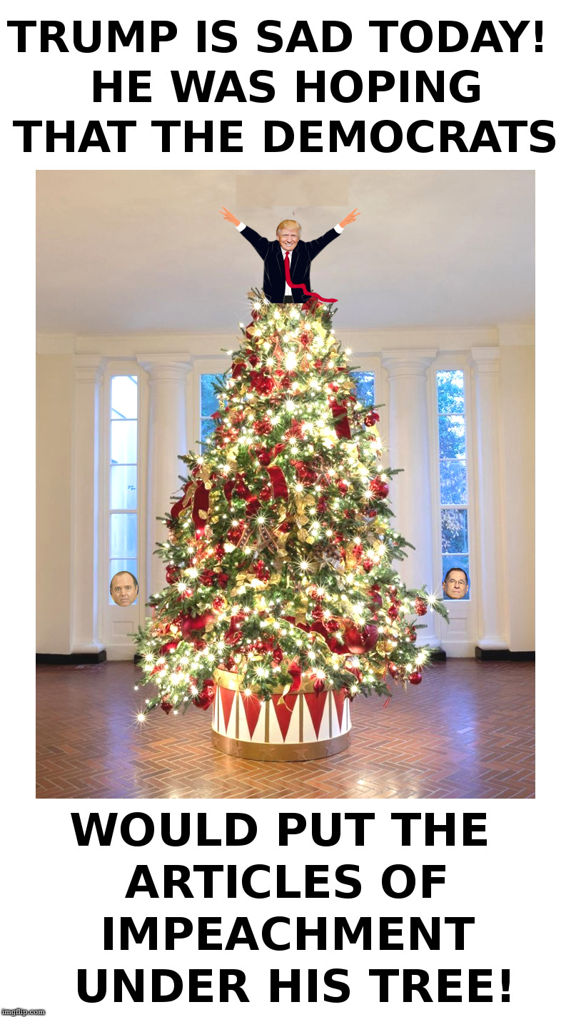 Christmas at the White House | image tagged in trump,democrats,impeachment,witch hunt,christmas,christmas gifts | made w/ Imgflip meme maker