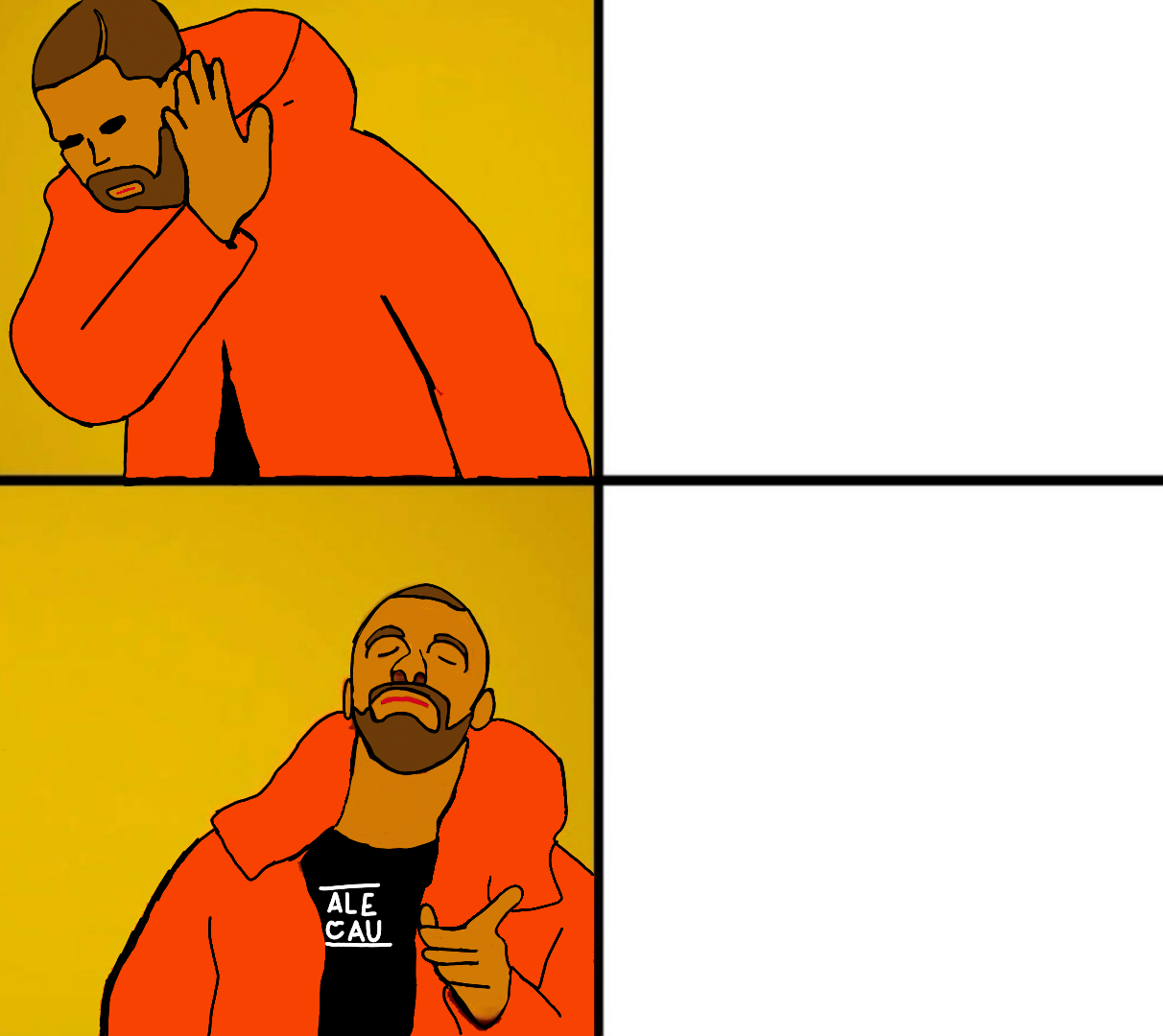 Cartoon Drake Meme Blank Template Imgflip
