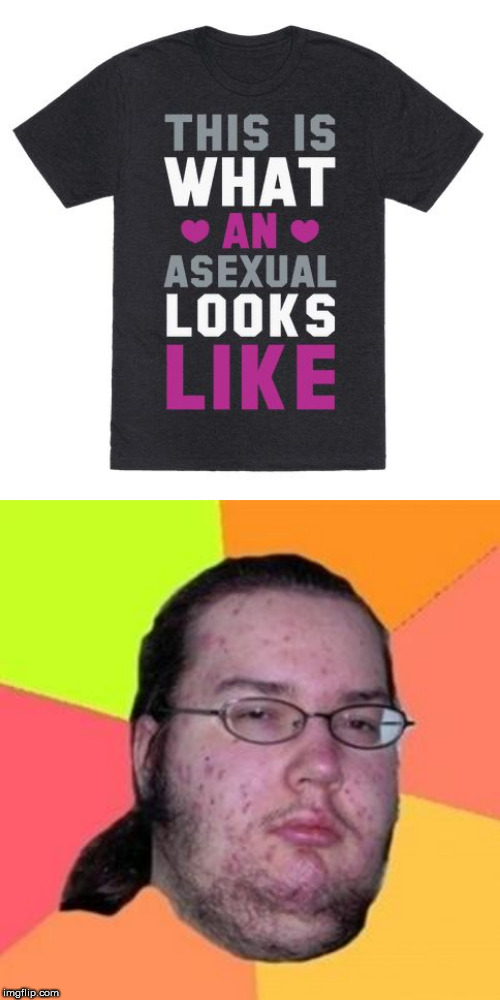 image tagged in fat gamer,asexual | made w/ Imgflip meme maker