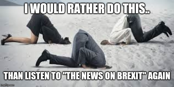 Current Politics | I WOULD RATHER DO THIS.. THAN LISTEN TO "THE NEWS ON BREXIT" AGAIN | image tagged in current politics | made w/ Imgflip meme maker