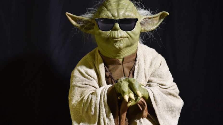 Yoda with sunglasses Blank Meme Template