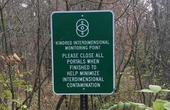 Interdimensional portal sign Blank Meme Template