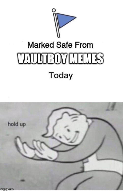 VAULTBOY MEMES | image tagged in memes,marked safe from | made w/ Imgflip meme maker