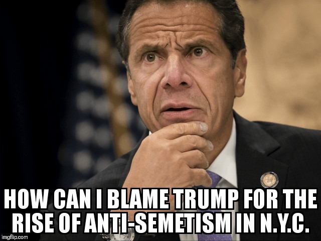 N.Y.C. %78 DEM | image tagged in andrew cuomo,anti semitism,new york city | made w/ Imgflip meme maker