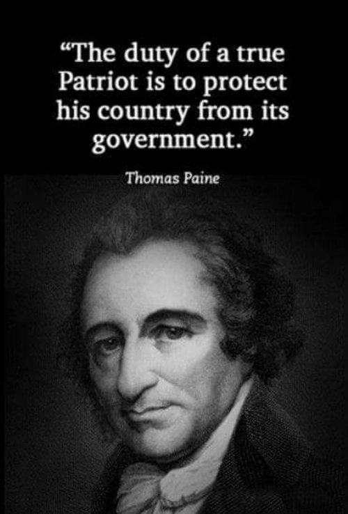 High Quality Thomas Paine Patriot quote Blank Meme Template