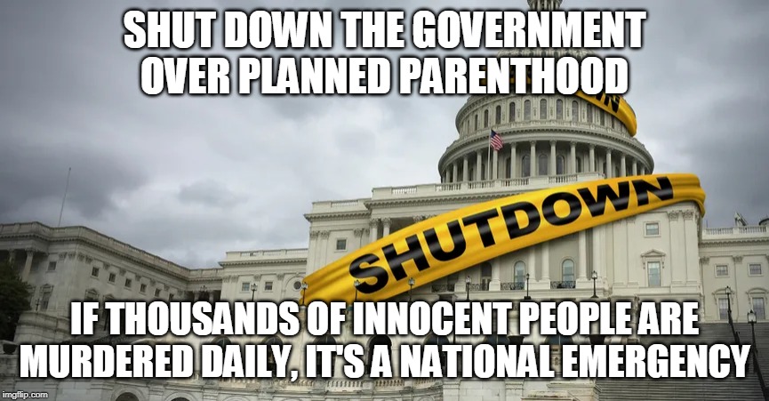 We can deal with temporary anarchy | SHUT DOWN THE GOVERNMENT OVER PLANNED PARENTHOOD; IF THOUSANDS OF INNOCENT PEOPLE ARE MURDERED DAILY, IT'S A NATIONAL EMERGENCY | image tagged in abortion,abortion is murder,murder,government shutdown,planned parenthood,government | made w/ Imgflip meme maker