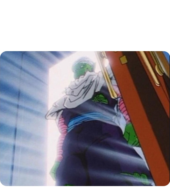 Piccolo emerges Blank Meme Template