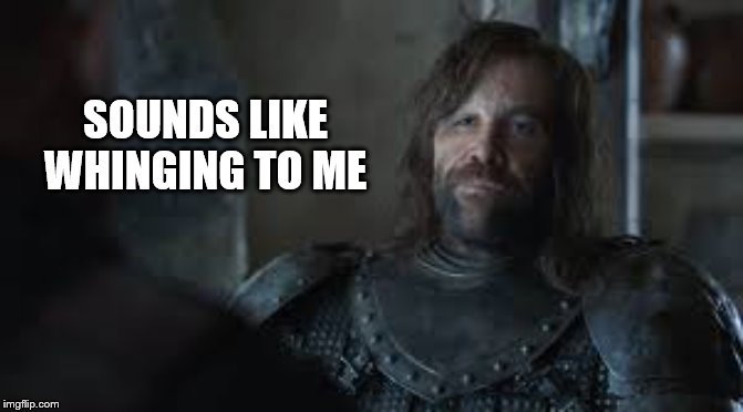 The Hound | SOUNDS LIKE WHINGING TO ME | image tagged in the hound | made w/ Imgflip meme maker
