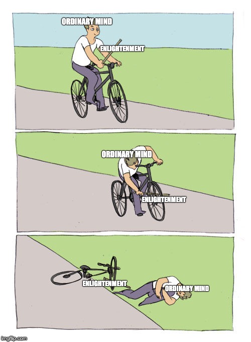 baton roue | ORDINARY MIND; ENLIGHTENMENT; ORDINARY MIND; ENLIGHTENMENT; ENLIGHTENMENT; ORDINARY MIND | image tagged in baton roue | made w/ Imgflip meme maker