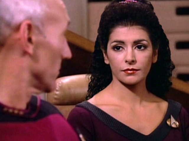 Counselor Troi is not amused Blank Meme Template