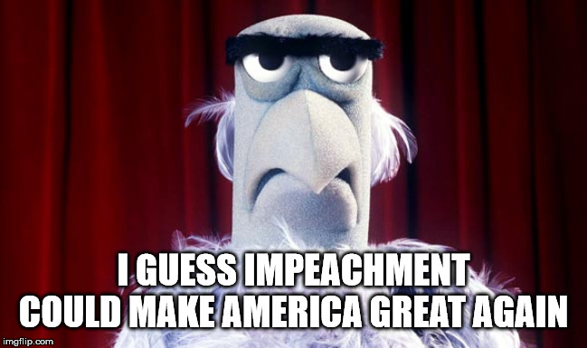 Sam the American Eagle | I GUESS IMPEACHMENT COULD MAKE AMERICA GREAT AGAIN | image tagged in sam the american eagle | made w/ Imgflip meme maker