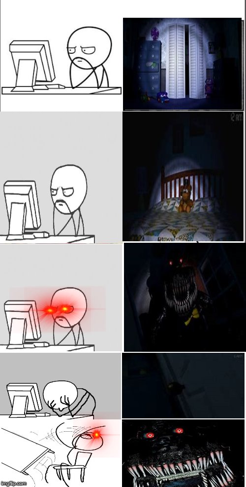 Am I the only one having this problem? | image tagged in nope nope nope,fnaf 4,computer guy,computer guy facepalm,table flip guy,fnaf rage | made w/ Imgflip meme maker