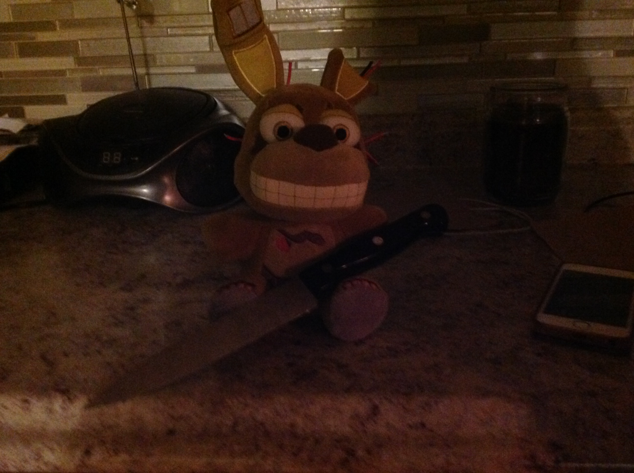 High Quality Springtrap Plush With A Knife Blank Meme Template