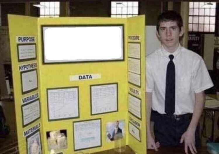 High Quality Science fair kid Blank Meme Template