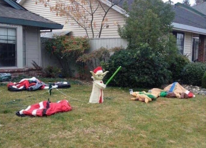 Yoda Christmas Blank Meme Template