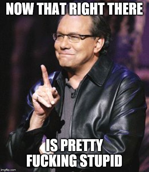 lewis black | NOW THAT RIGHT THERE IS PRETTY F**KING STUPID | image tagged in lewis black | made w/ Imgflip meme maker