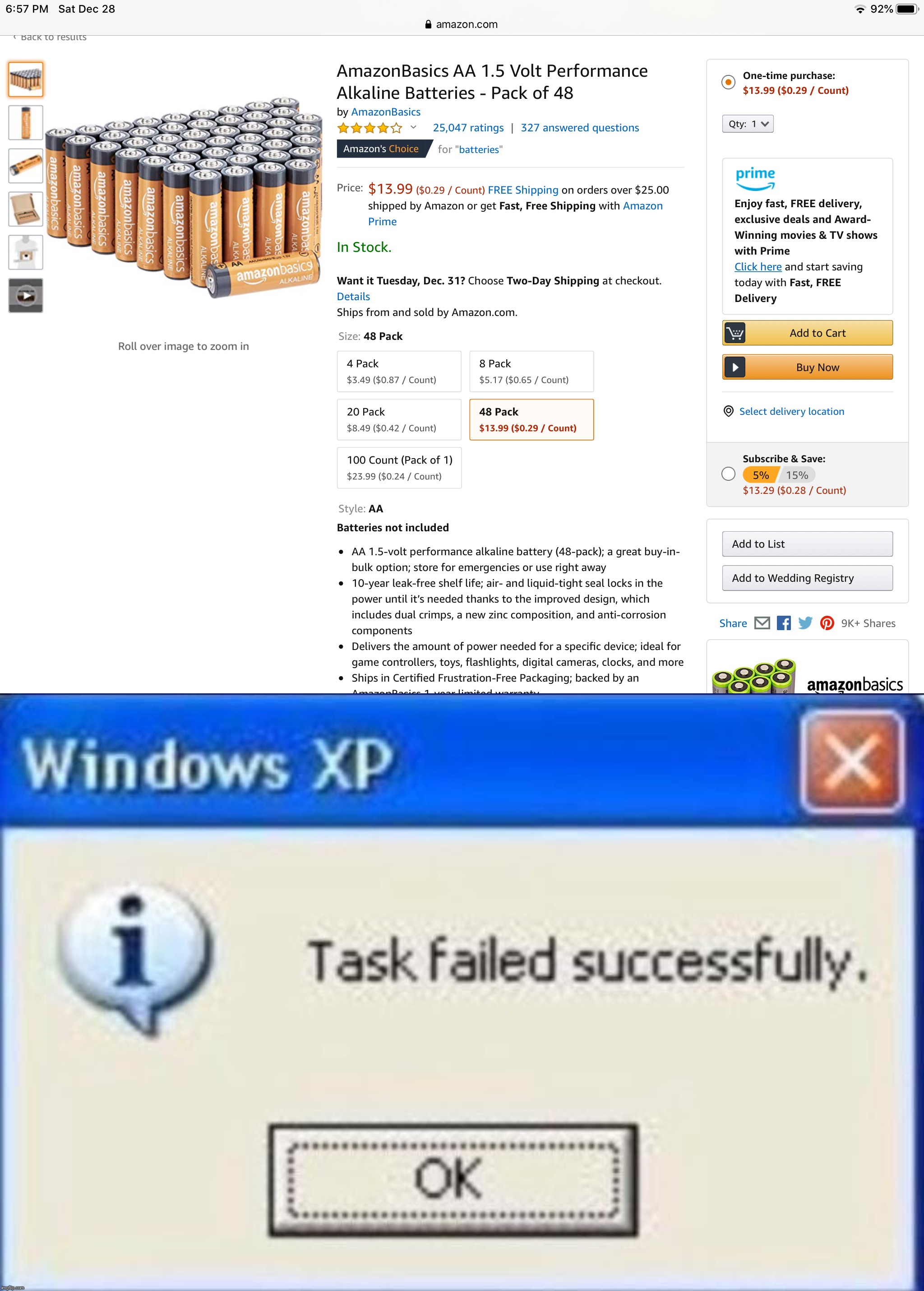 Batteries for sale! Batteries not included. | image tagged in task failed successfully,memes | made w/ Imgflip meme maker