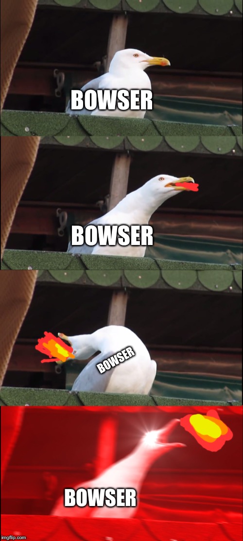 Inhaling Seagull | BOWSER; BOWSER; BOWSER; BOWSER | image tagged in memes,inhaling seagull | made w/ Imgflip meme maker