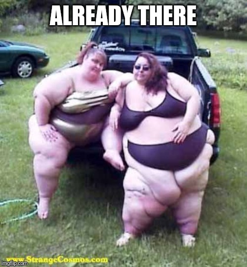 Fat girl's on a truck | ALREADY THERE | image tagged in fat girl's on a truck | made w/ Imgflip meme maker