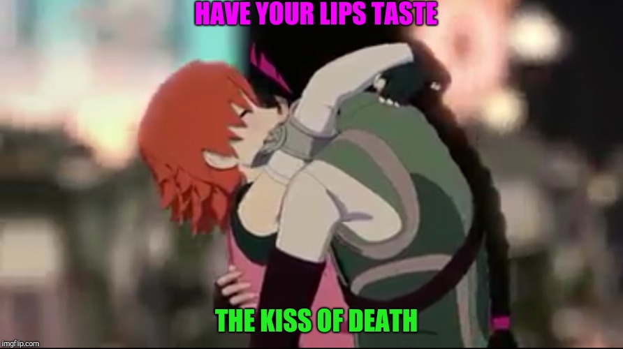 Rwby Ren Nora Kiss | HAVE YOUR LIPS TASTE; THE KISS OF DEATH | image tagged in rwby ren nora kiss | made w/ Imgflip meme maker