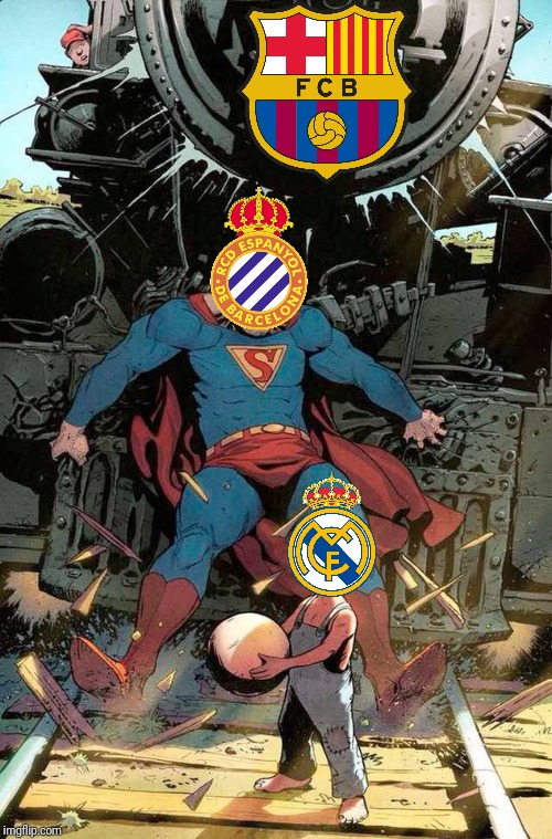 Barcelona 2-2 Espanyol, Zaragoza 2-2 Real Madrid 2007 | image tagged in memes,football,soccer,spain,barcelona,real madrid | made w/ Imgflip meme maker