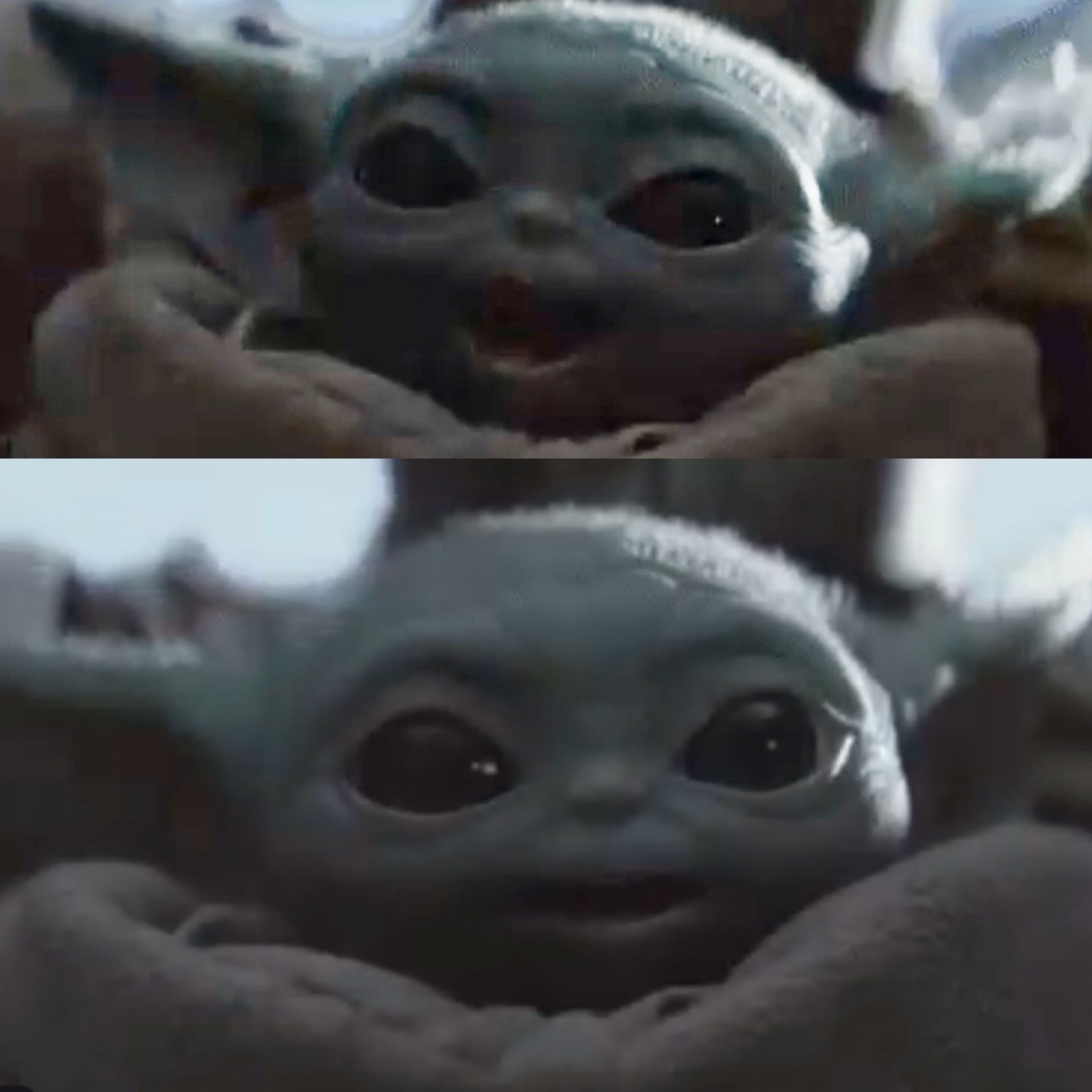 At first baby yoda was like, but then he was like... Blank Meme Template
