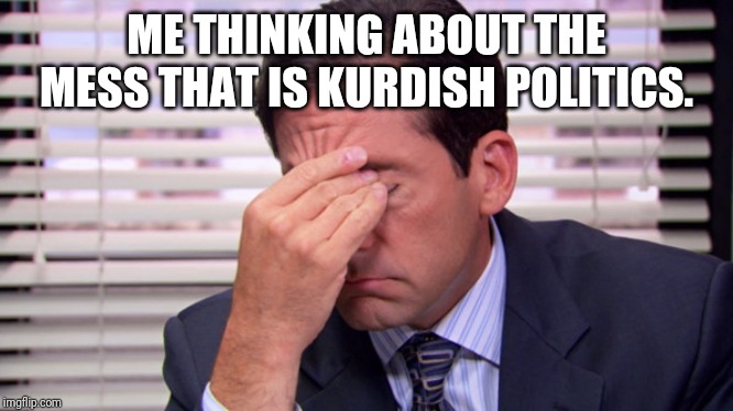 Annoying | ME THINKING ABOUT THE MESS THAT IS KURDISH POLITICS. | image tagged in annoying,kurdistan,iraqi kurdistan | made w/ Imgflip meme maker