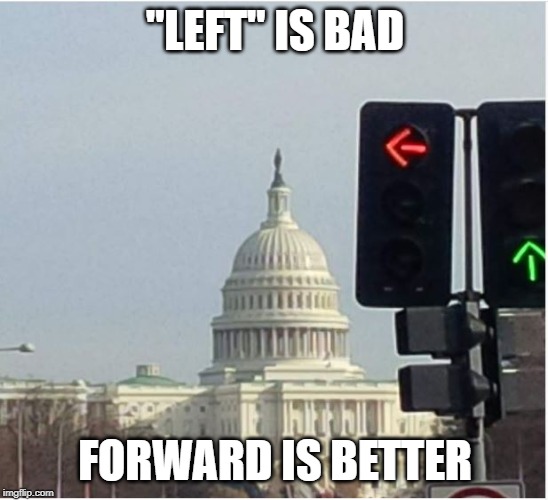 Hidden Message | "LEFT" IS BAD; FORWARD IS BETTER | image tagged in politics,ugh congress | made w/ Imgflip meme maker