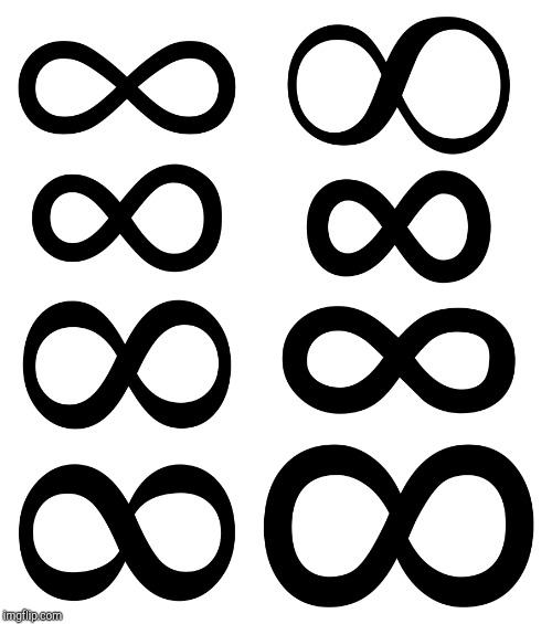 Infinity Symbols | image tagged in infinity symbols | made w/ Imgflip meme maker