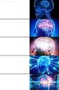 5 rising brains Blank Meme Template