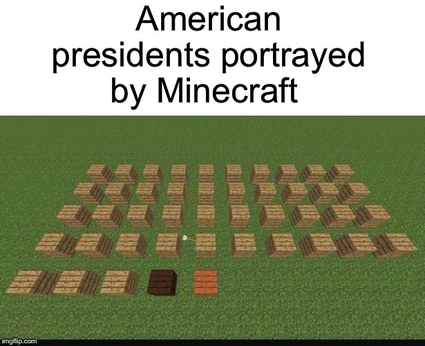Donald Trump red | American presidents portrayed by Minecraft | image tagged in funny,memes,barack obama,donald trump,president,minecraft | made w/ Imgflip meme maker