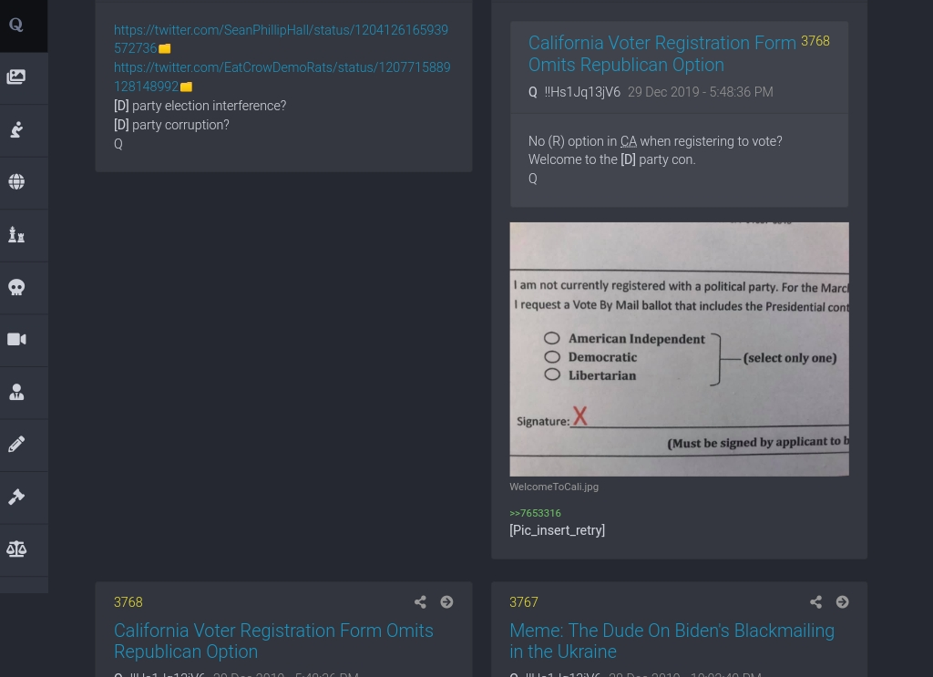 What? Corrupt CA left Republican off the voter registration form Blank Meme Template