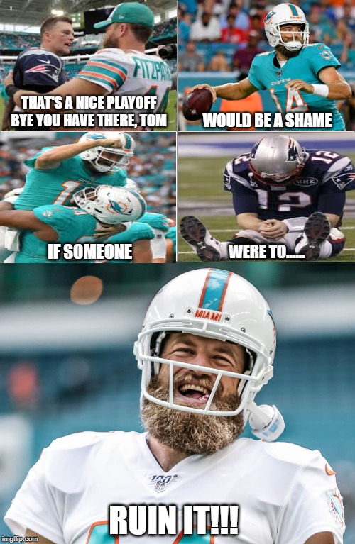 THAT'S A NICE PLAYOFF BYE YOU HAVE THERE, TOM; WOULD BE A SHAME; IF SOMEONE; WERE TO...... RUIN IT!!! | image tagged in 4 panel comic | made w/ Imgflip meme maker