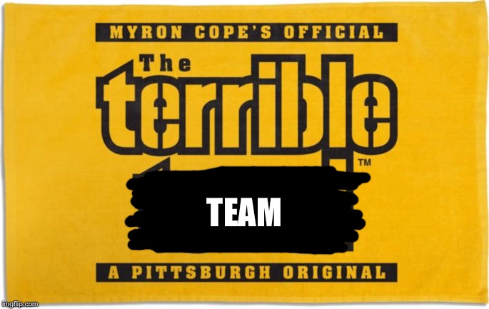 The Terrible Team | TEAM | image tagged in pittsburgh steelers | made w/ Imgflip meme maker