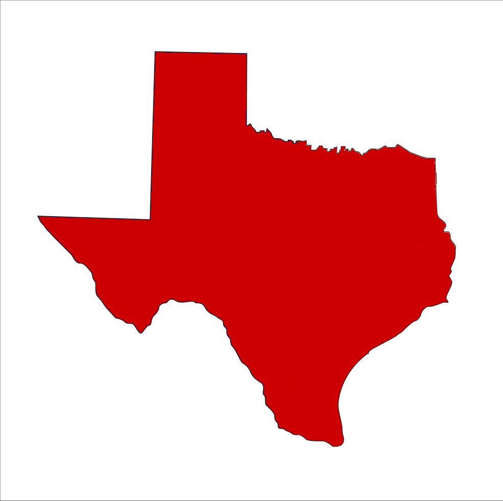 High Quality Texas Red State Blank Meme Template
