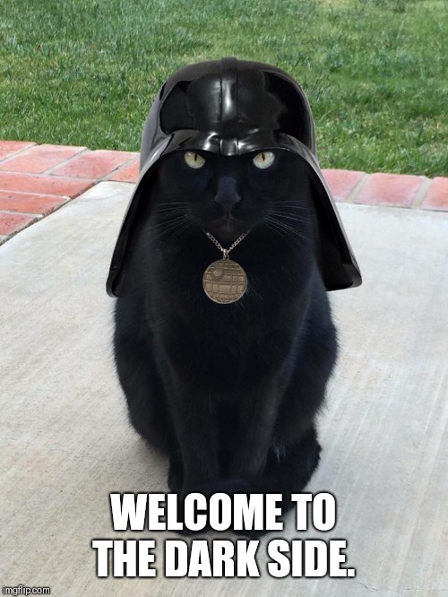 welcome to the dark side | WELCOME TO THE DARK SIDE. | image tagged in welcome to the dark side | made w/ Imgflip meme maker