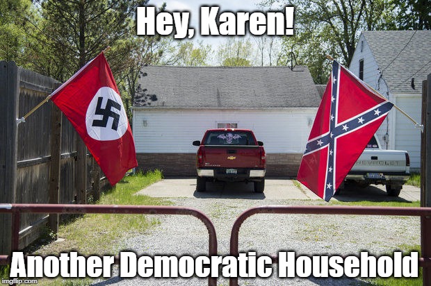 Pax on both houses: Which Party Has 100% Support Of People Who Wave  Swastikas And Confederate Flags?