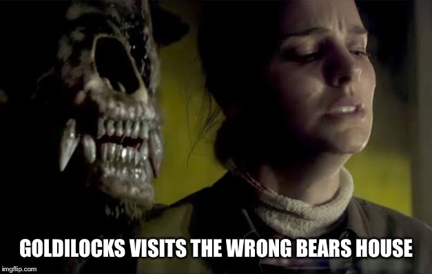 Goldilocks bear | GOLDILOCKS VISITS THE WRONG BEARS HOUSE | image tagged in animals,horror,bear | made w/ Imgflip meme maker