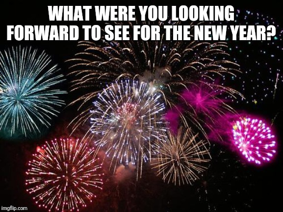 New Years  | WHAT WERE YOU LOOKING FORWARD TO SEE FOR THE NEW YEAR? | image tagged in new years | made w/ Imgflip meme maker