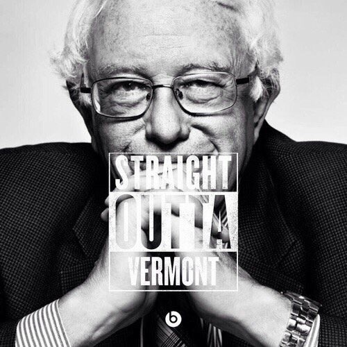 High Quality Bernie Sanders - Straight Outta Vermont Blank Meme Template