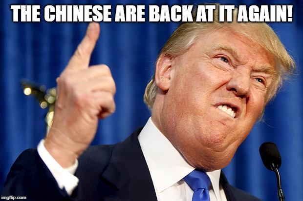 Donald Trump | THE CHINESE ARE BACK AT IT AGAIN! | image tagged in donald trump | made w/ Imgflip meme maker