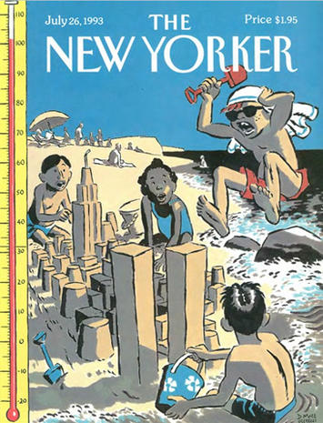 New Yorker sand castle Blank Meme Template