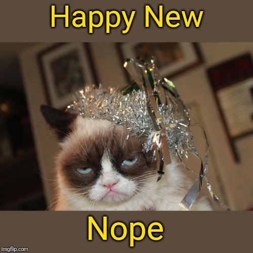 Well, Here we have it... "Happy New Year" from "Grumpy Cat" ❤️ |  Happy New; Nope | image tagged in memes,cats,grumpy cat,happy new year,happy new year 2020,tardar sauce | made w/ Imgflip meme maker