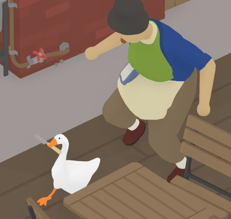 High Quality Goose got chased Blank Meme Template